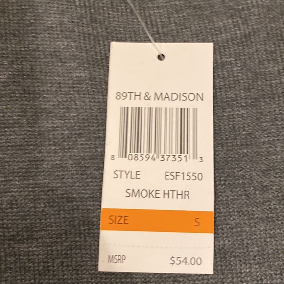 NWT Charcoal gray embellished shoulder sweater - Picture 4 of 4